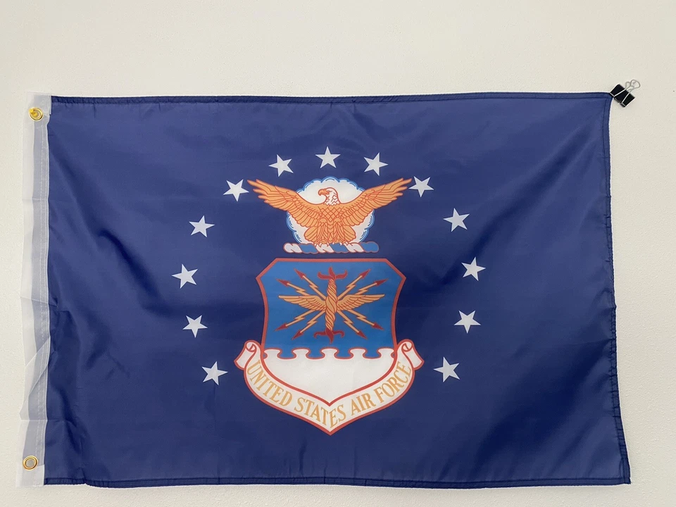 Bandera de la Fuerza Aérea de los Estados Unidos 2 x 3 pies 2' x 3' 2 ojales Z17 Foto 1 de 1