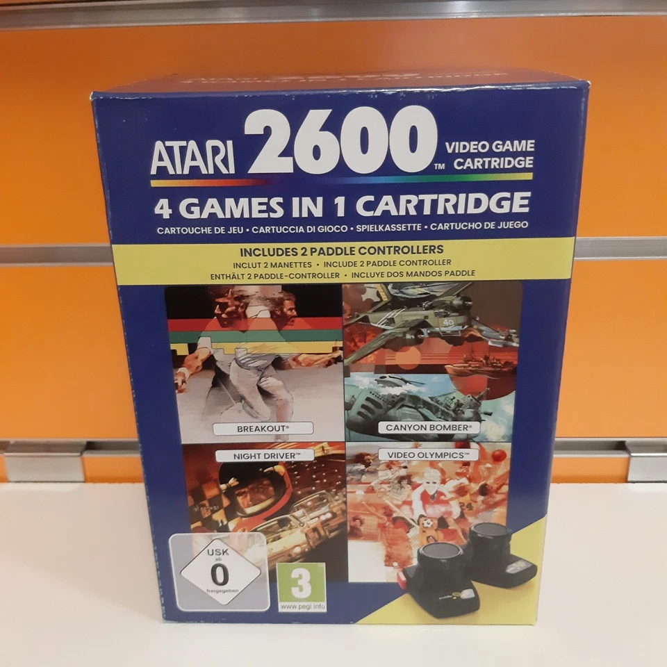 Atari Cartuccia con 4 Giochi 1 Paddle Pack