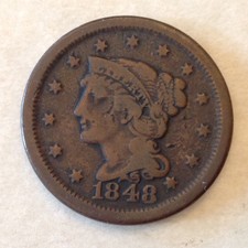 1848  US Large Cent