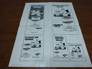 Vintage Pennzoil Advertisement Poster Double Sided VTG Oil Cans 17"x22" Rare - Picture 1 of 12