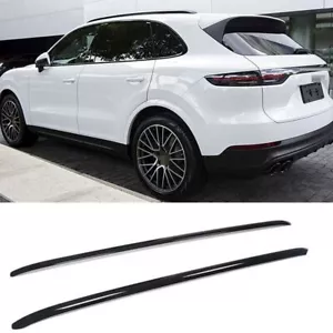 Black Roof Rail Racks without screw Fits for Porsche Cayenne 2019-2025 Aluminum - Picture 1 of 9