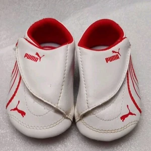 Baby/Infant Puma Crib Booties (CB) Soft Bottom Shoes - White - Size 1 EC - Picture 1 of 10