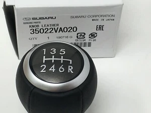 2018-2023 Subaru Crosstrek Leather Shift Knob 6 Speed M/T WRX STI 35022VA020 OEM - Picture 1 of 2