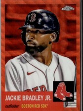 2022 Topps Chrome Platinum Jackie Bradley Jr. 19/25 Orange Wave Boston Red Sox