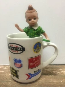 Eisenbahn Zug Eisenbahn Lok Firma Logo Becher Kaffeetasse 15 Logos Vintage - Bild 1 von 7