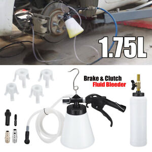 Car Brake Bleeding & Clutch Fluid Bleeder Kit 1.75L Vacuum Tool Pump Air Powered