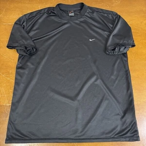 Vintage Nike Shirt Mens 2XL Black Dri Fit Short Sleeve Golf Alpha Project - Picture 1 of 8
