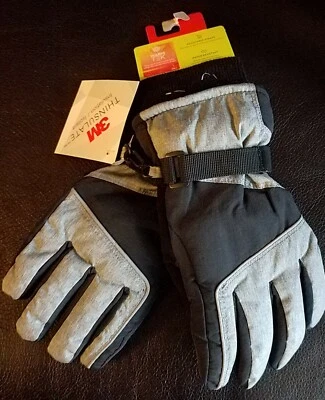 Новый с Ярлыками теплый TEK GEAR 3M Thinsulate серый мальчиков лыж перчатки M/L 8-20 снега санки  - Изображение 1 из 2