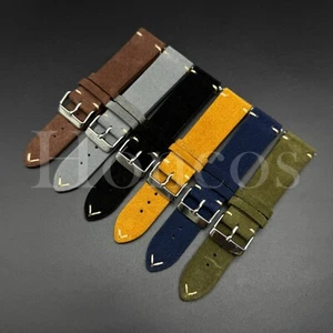 18 20 22 mm weiches Wildleder Lederband Uhrenarmband Schnellverschluss passt für Casioak - Bild 1 von 26