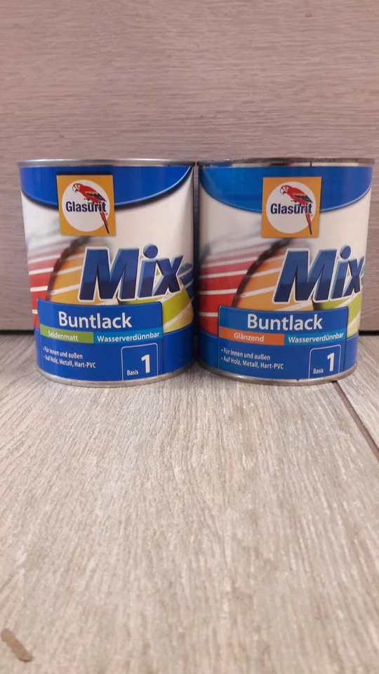 22,49€/L Glasurit Buntlack 1L Holz-Metall-Hart-PVC-Lack Glanz-Lack (A556) - Bild 1 von 1
