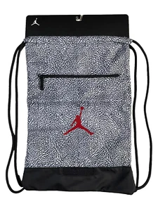 NWT Nike Air Jordan Jumpman Cement Drawstring Gym Bag Sport Backpack 9A0746-100 - Picture 1 of 4