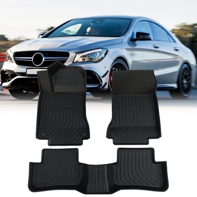 All Weather Floor Mats Liner for 2015 2017 Mercedes-Benz CLA180 Rubber Carpet - Image 1 of 4