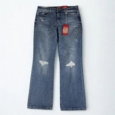 Pantalones de mezclilla Lucky Brand para mujer 12 Easy Rider tiro medio bota tachonada bordada nueva con etiquetas Foto 1 de 4