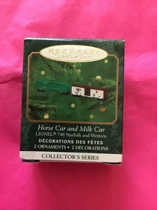Hallmark Keepsake Ornament 2000 miniatura coche de caballo coche de leche Lionel 746 Norfolk - Imagen 1 de 1