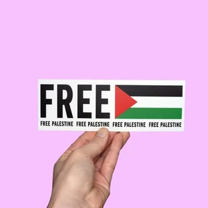 Free Palestine Bumper Sticker, Cease Fire Now Sticker, Palestine Bumper Sticker - Picture 1 of 6