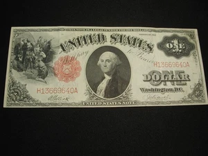 1917 $1 US Note Legal Tender SAWHORSE Fr. 37 Elliott-Burke AU - Picture 1 of 5