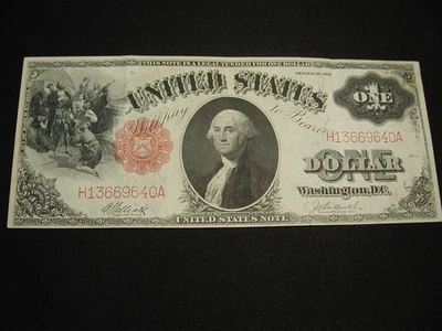 1917 $1 US Note Legal Tender SAWHORSE Fr. 37 Elliott-Burke AU - Image 1 of 4