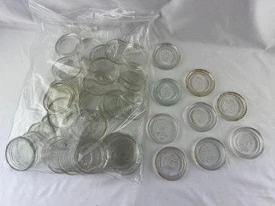 CHOOSE THE AMOUNT  Vintage CROWN Canning Jar Lid(s) Mason Jar Insert Clear - Image 1 of 4