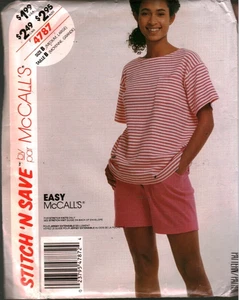 4787 Vintage McCalls motif couture manque haut short M L décontracté OOP couture UNCUT - Photo 1/2