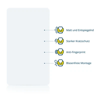 2x Schutzfolie matt für Tolino Page Panzerfolie Displayschutz - Bild 1 von 4