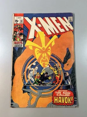 Uncanny X-men #58 (1969)🔑Neal Adams 1st Havok Alex Summers *Very Good+ Range * - Image 1 of 4