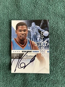 Carta Basket Auto Firmata a Mano 2010-11 Prestige Stat Stars Kevin Durant #1 - Foto 1 di 2