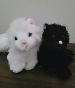 Ganz Webkinz Lot of 2 Cat Plush Persian and Black Cat Stuffed Animals No Codes - Picture 1 of 10
