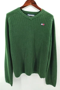 Maglione vintage Abercrombie Fitch XL uomo verde manica lunga pullover maglia a costine - Foto 1 di 11