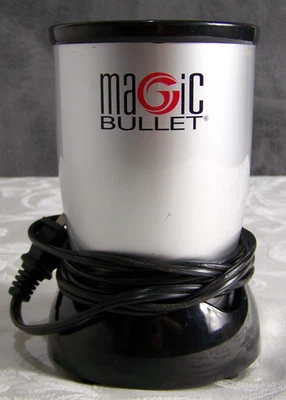 Magic Bullet Base Motor only 6.5" tall top Opening 3.5" Silver used MB1001B - Image 1 of 4