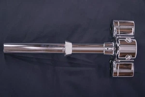 ddrum Double Rack Tom Mount Dual L-Rod Holder Chrome Drum Hardware Arm NEW - Picture 1 of 3