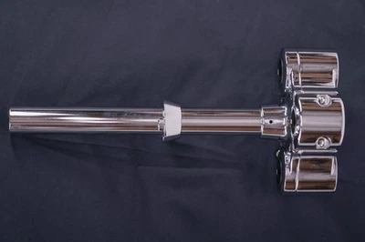 ddrum Double Rack Tom Mount Dual L-Rod Holder Chrome Drum Hardware Arm NEW - Image 1 of 3