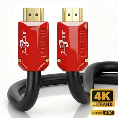 JuicEBitz® HDMI Cable 4k 2.0 Ultra HD Male to Male Lead 1m 2m 3m 4m 5m 6m 7m 10m - Image 1 of 4