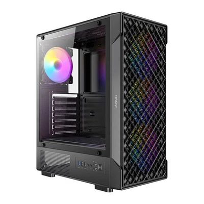 Antec VX320 ARGB, Black, Mid-Tower, Tempered Glass, 4 x 120mm ARGB Fans, USB 3.0 - Image 1 of 4