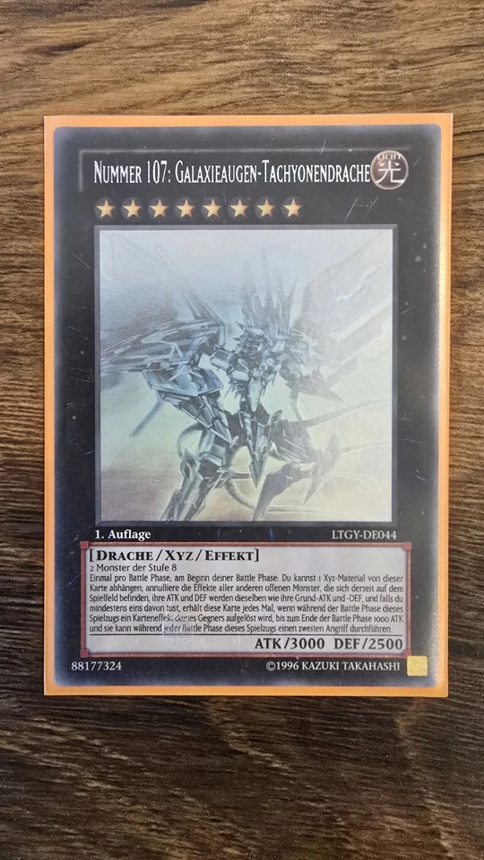 Yugioh Nummer 107 Galaxieaugen-Tachyonendrache 1. Aufl. NM LTGY-DE044 Ghost Rare - Bild 1 von 4