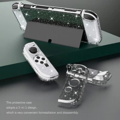 Glitter Shockproof Case For Nintendo Switch OLED Game Console JoyCon Grip Cover - Image 1 of 4