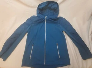 Free Country Hoodie Jacket  Blue Soft Shell  Hood Medium Pockets - Picture 1 of 6