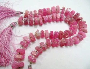 Cuentas de disco de cuarzo solar de color rosa para bebé de 1 hebra, tamaño 10-13 mm 8" hebra - Imagen 1 de 3
