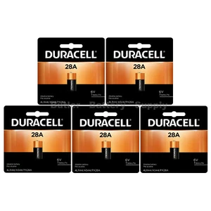 5 28A Duracell 6V Batteries (1414A, 4LR44, A544, PX28A, Electronic, Medical) - Picture 1 of 3