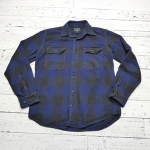 Filson Flannel Shirt Mens Small Blue Plaid Heavy Cotton Button Up Guide - Bild 1 von 7