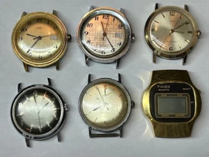 TIMEX MEN'S WRISTWATCHES (6) AUTOMATIC, SELF WIND, QUARTZ, VINTAGE TIMEX LOT - Picture 1 of 10