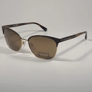 Cole Haan CH7044 210 Cat Eye Sunglasses Brown Havana Frame Brown Mirror Lens 57 - Picture 1 of 11