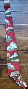 VTG Made in the USA Snoopy And Friends Men's Silk Golf Tie Featuring Woodstock - Picture 1 of 5