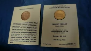 1980 OREGON State Dollar Commemorative Series, Mintage 7,500, Papel Mint  - Picture 1 of 3