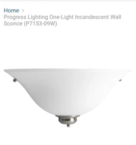 Progress Lighting P7153 Signature 1 Light 7" Tall Wall Sconce - Nickel - Picture 1 of 8