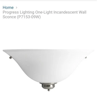 Progress Lighting P7153 Signature 1 Light 7" Tall Wall Sconce - Nickel - Image 1 of 4