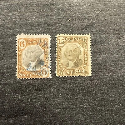US Stamps Scott #R138cc,139cc…6c & 15c Third- Issue Revenue Used Ng Cut Cancel - Image 1 of 2