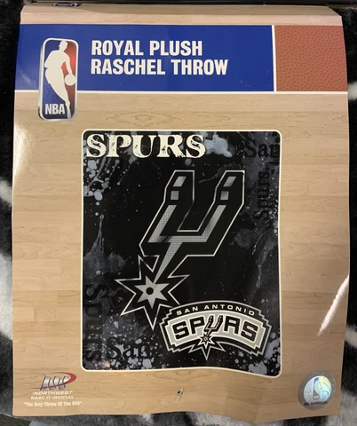 SAN ANTONIO SPURS 50"X60" ROYAL PLUSH RASCHEL THROW BLANKET NEW NORTHWEST 👀 Cover