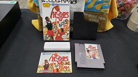 CIB HOOPS BASKETBALL NINTENDO NES VIDEO GAME COMPLETE IN BOX W/ PROTECTOR CASE