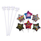 50Pcs Balloon Sticks Bowknot Design Foil Balloon Stands Party Balloon Sticks