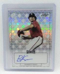 2022 LEAF PERFECT GAME BARRETT KENT SILVER REFRACTOR AUTO #MA-BK1 - Picture 1 of 2